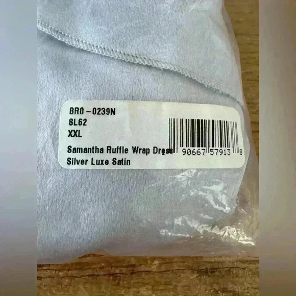 Show Me Your Mumu Samantha Dress ~ Silver Luxe Satin ~ XXL ~NEW IN POLY! - Picture 7 of 7